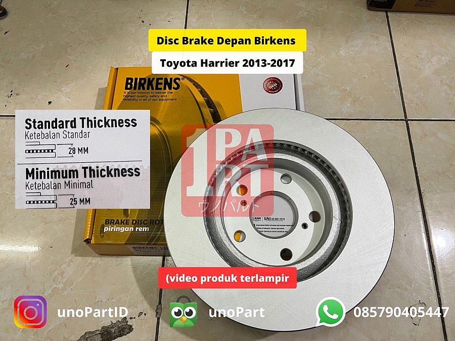 Disc Brake Birkens Depan Toyota Harrier CU6 2013-2017 OEM 43512-42050 - foto 4