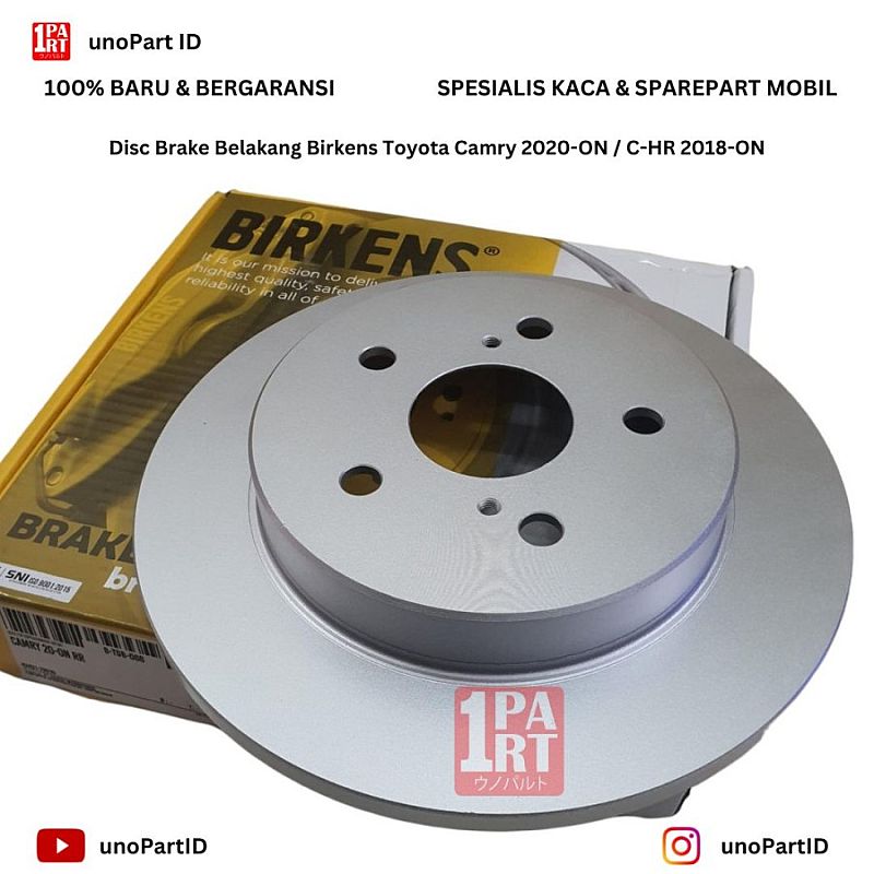 Disc Brake Cakram Belakang Birkens Toyota Camry ACV70 XV70 ASV70 2019-ON / C-HR CHR 2018-ON Sudah Finishing dan Anti Karat SNI KAN OEM 42431-78010 4243178010 - foto 3