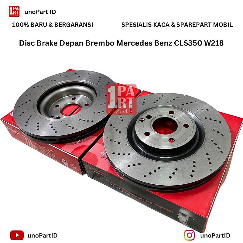 Disc Brake Cakram Rem Depan Mercedes Benz Mercy CLS350 CLS 350 W218 Merk Brembo 09.B855.51 unoPartID - foto 2