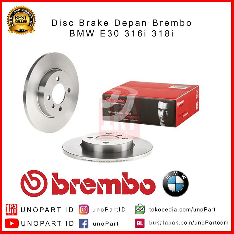 Disc Brake Depan Brembo BMW 316i 318i E30 OEM No 34111154747 - foto 5