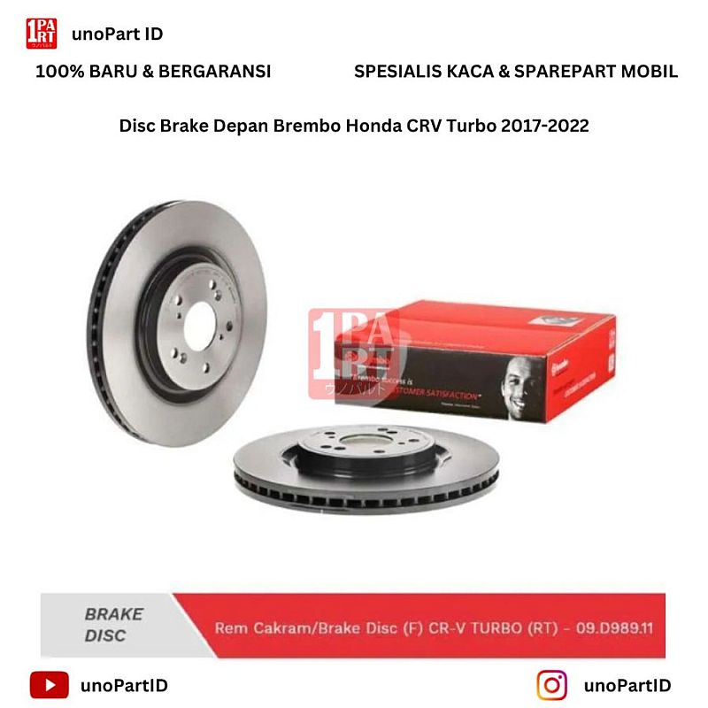 Disc Brake Depan Brembo Honda CRV Turbo 17-ON 09 D989 11 320mm - foto 5