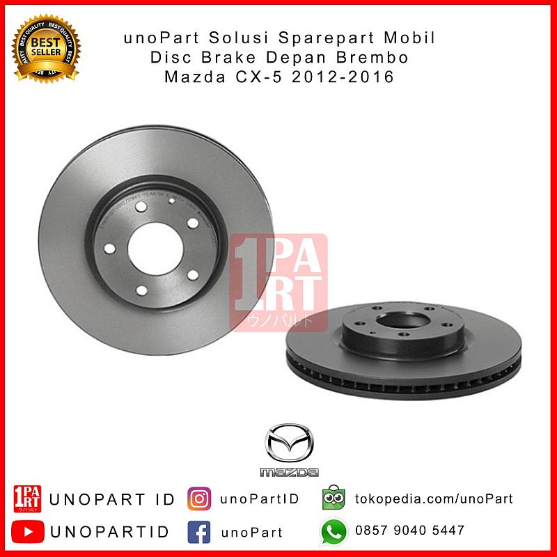 Disc Brake Depan Brembo Mazda CX-5 2012-2016 Part No K01133251B - foto 4