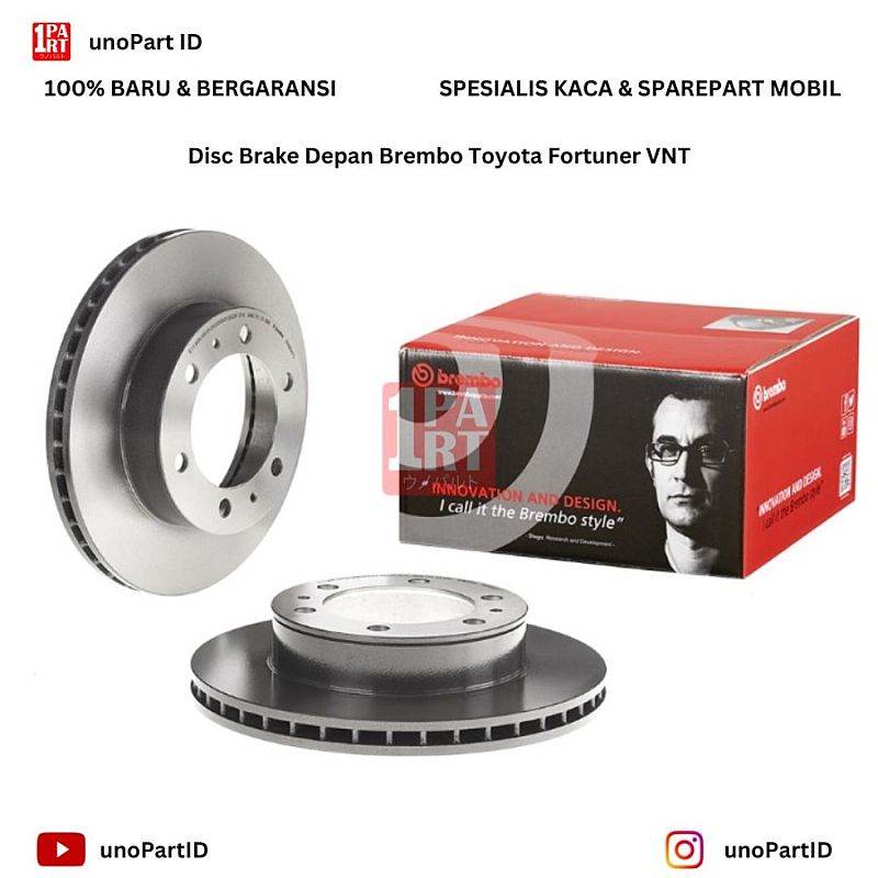 Disc Brake Depan Brembo Toyota Fortuner VNT 09 A634 11 43512-0K060 - foto 2
