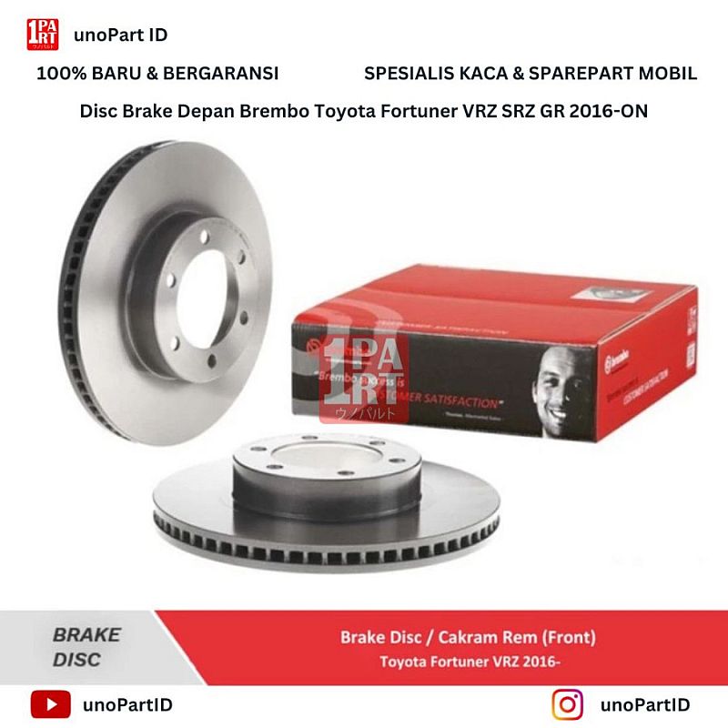 Disc Brake Depan Brembo Toyota Fortuner VRZ SRZ GR 2016-ON 09A20411 - foto 5