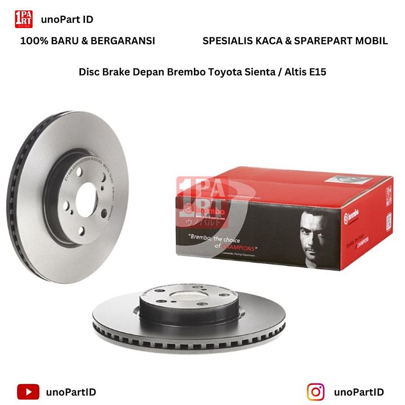 Disc Brake Depan Brembo Toyota Sienta / New Altis 2007-2019 E15 09 A535 21 - foto 5