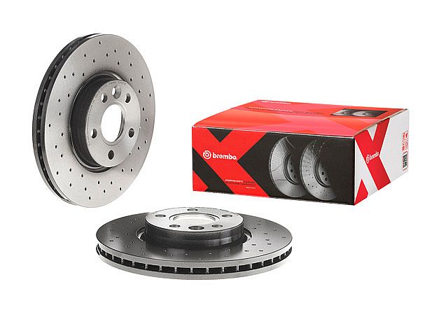Disc Brake Depan Brembo XTRA Drilled Range Rover Evoque LR007055 - foto 5