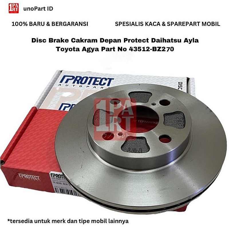 Disc Brake Depan Protect Daihatsu Ayla Toyota Agya AT Matic OEM No 43512-BZ270 - foto 5