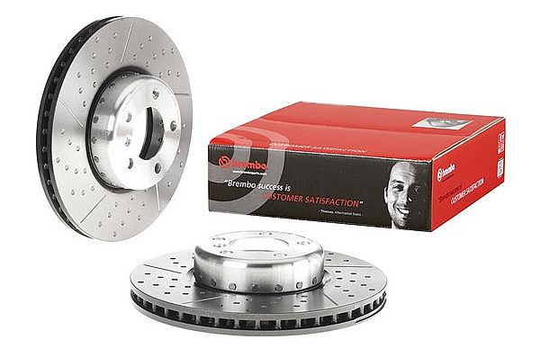 Disc Brake Drilled Brembo Depan BMW F30 320i 2012-2019 OEM 34106797602 - foto 5
