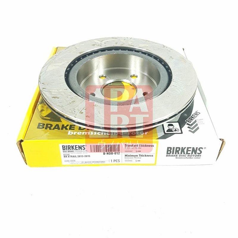 Disc Brake Piringan Cakram Rotor Belakang Birkens Nissan Xtrail X-Trail T32 2014-Ke Atas SNI KAN OEM 43206-4CE0A 432064CE0A - foto 4