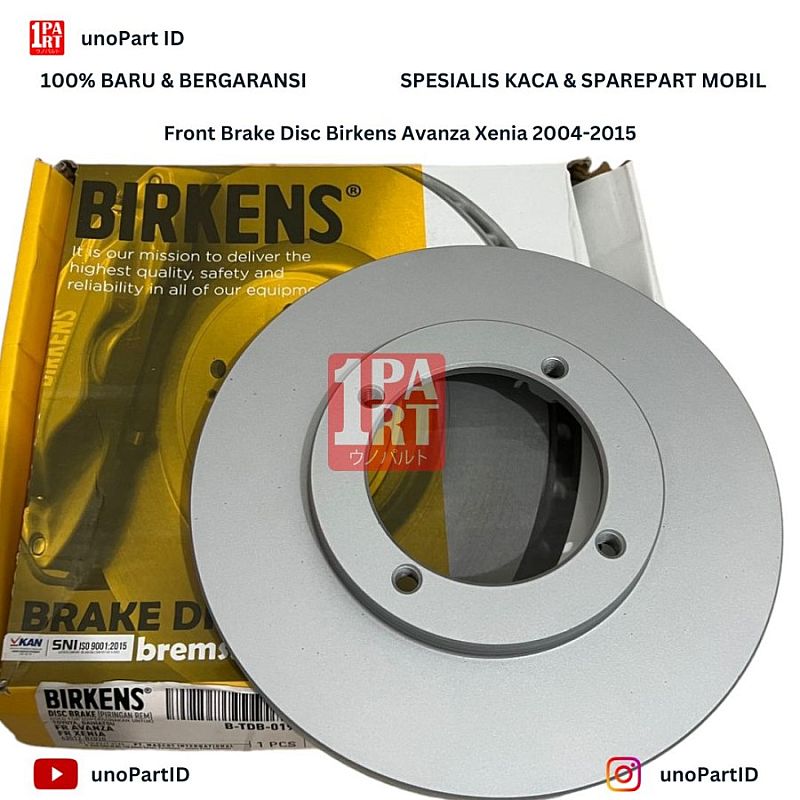 Disc Brake Piringan Cakram Rotor Birkens Daihatsu Toyota Avanza Xenia Veloz 2004-2015 SNI KAN OEM 43512-BZ020 43512BZ020 Sudah Finishing dan Coating Anti Karat - foto 5