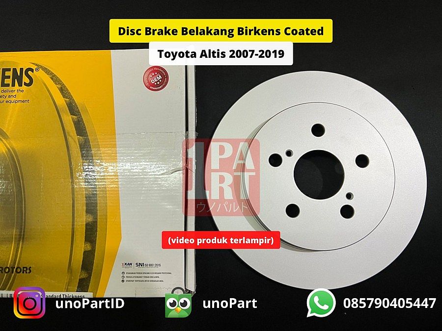 Disc Brake Piringan Rem Cakram Rotor Belakang Birkens Toyota Corolla New Altis 2007-2019 SNI KAN OEM 42431-02250 Sudah Finishing dan Anti Karat - foto 2