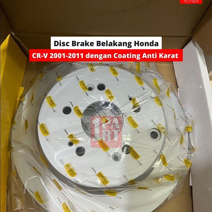 Disc Brake Piringan Rem Cakram Rotor Birkens Honda New / All New CRV CR-V 2002-2012 Belakang  SNI KAN OEM 42510-S9A-E50 42510S9AE50 Sudah Finishing dan Anti Karat - foto 5