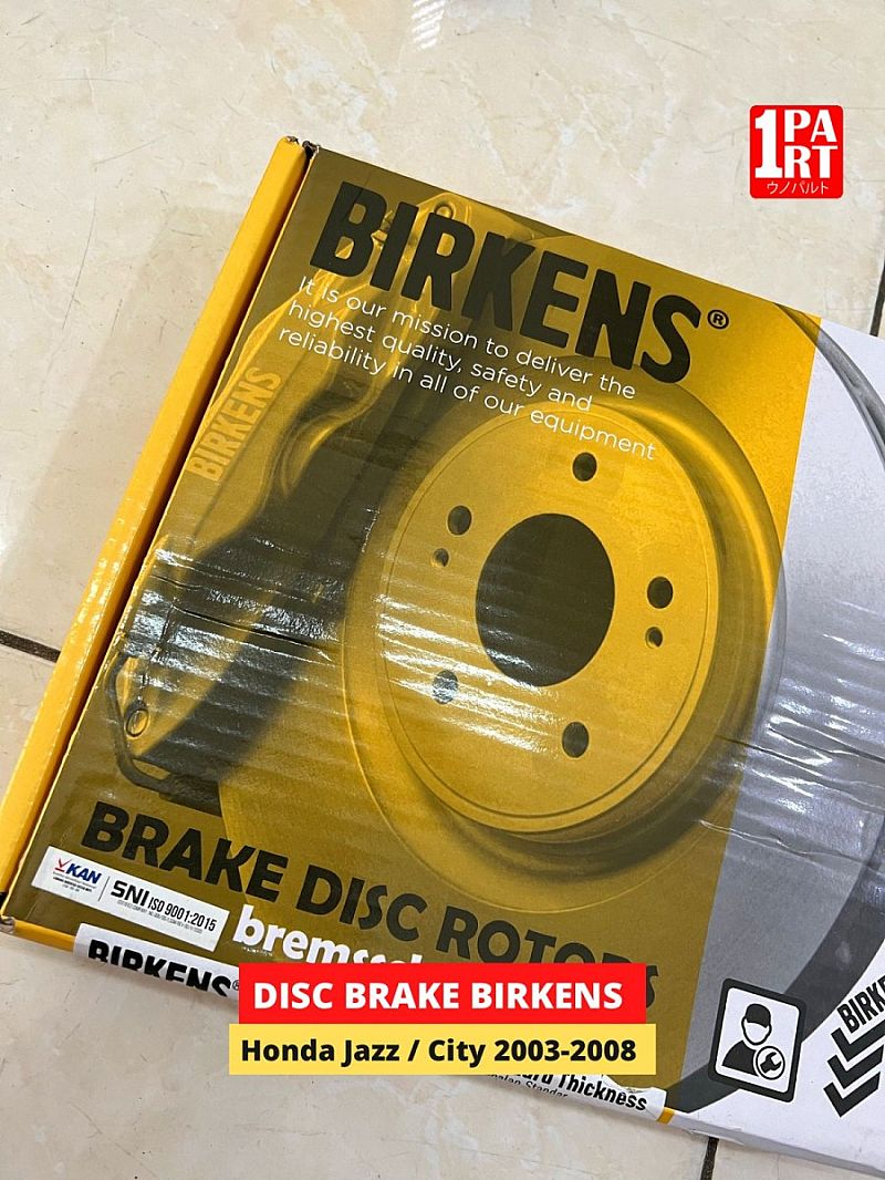 Disc Brake Piringan Rem Cakram Rotor Birkens Honda New City GD8 atau Jazz GD3 2003-2008 GD IDSI VTEC Depan SNI KAN Anti Karat OEM 45251-SEL-T10 45251SELT10 - foto 3