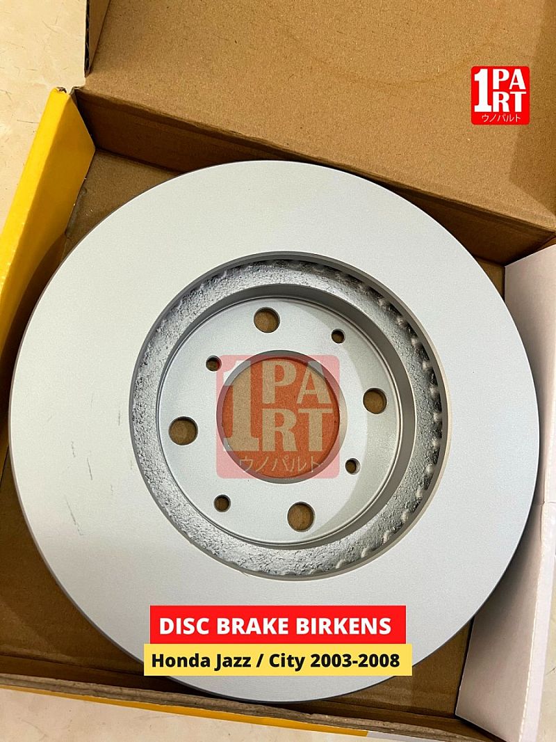 Disc Brake Piringan Rem Cakram Rotor Birkens Honda New City GD8 atau Jazz GD3 2003-2008 GD IDSI VTEC Depan SNI KAN Anti Karat OEM 45251-SEL-T10 45251SELT10