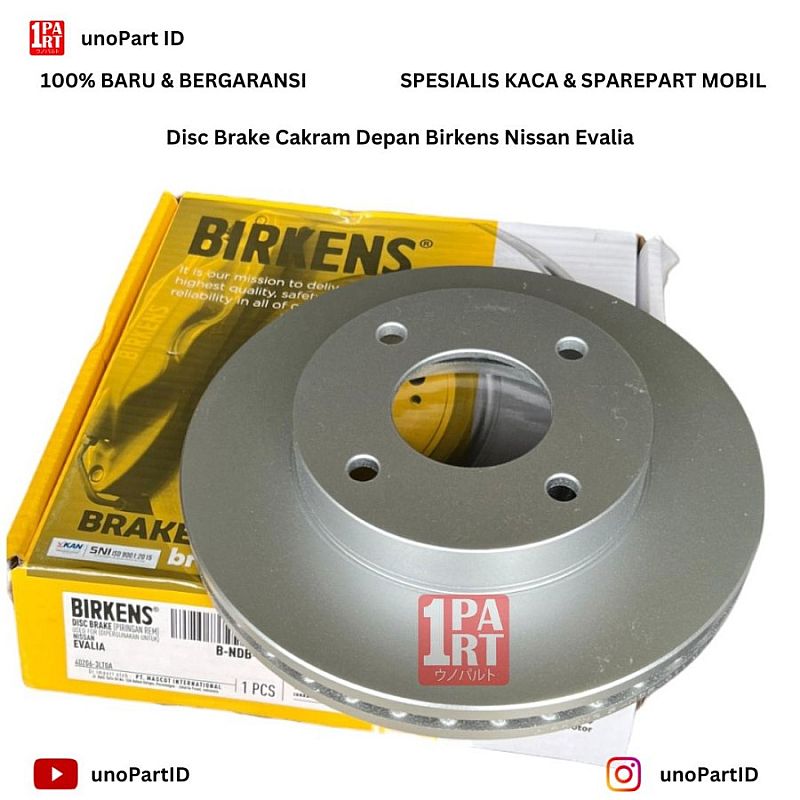 Disc Brake Piringan Rem Cakram Rotor Depan Nissan Evalia Sudah Finishing dan Antikarat SNI KAN OEM 40206-3LT0A Birkens - foto 4