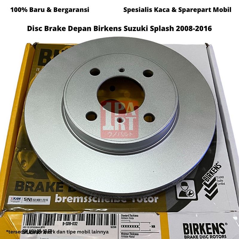 Disc Brake Piringan Rotor Cakram Depan Birkens Suzuki Splash 2008-2016 SNI KAN OEM 55311M75J50 - foto 2