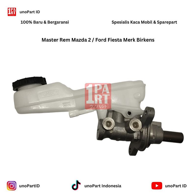 DNY14340Z Brake Master Rem Atas Birkens Original Mazda 2 / Ford Fiesta AT by unoPart ID SNI KAN OEM DNY1-43-40Z - foto 2