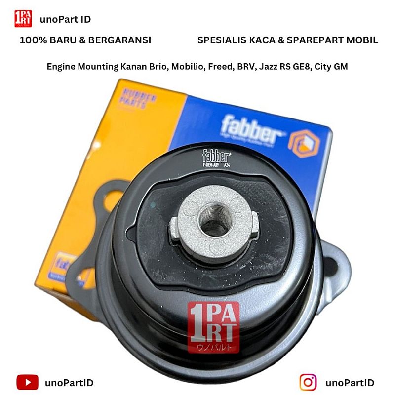 Engine Mounting  Mesin Pangkon Jazz City GE8 GM2 07-13 Brio Mobilio Freed / BRV 16-21 Kanan Fabber SNI KAN OEM  50822-TF0-J02 / 50820-TG0-T02 - foto 7