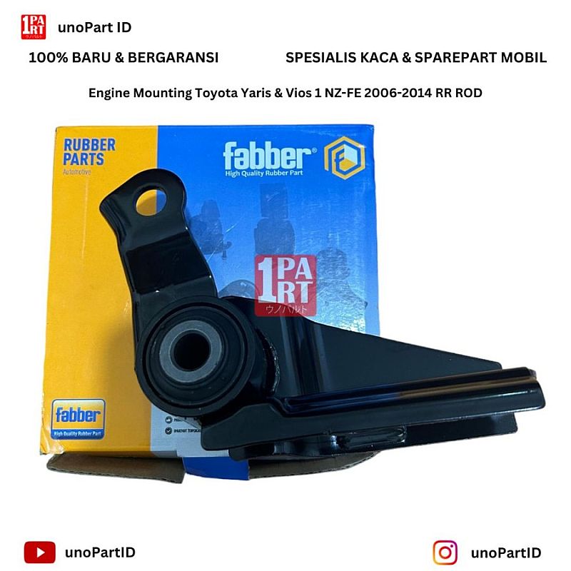 Engine Mounting Belakang Rod Toyota Yaris New Vios 1NZ-FE 2006-2013 Merk Fabber Part No 12364-0M060 - foto 7