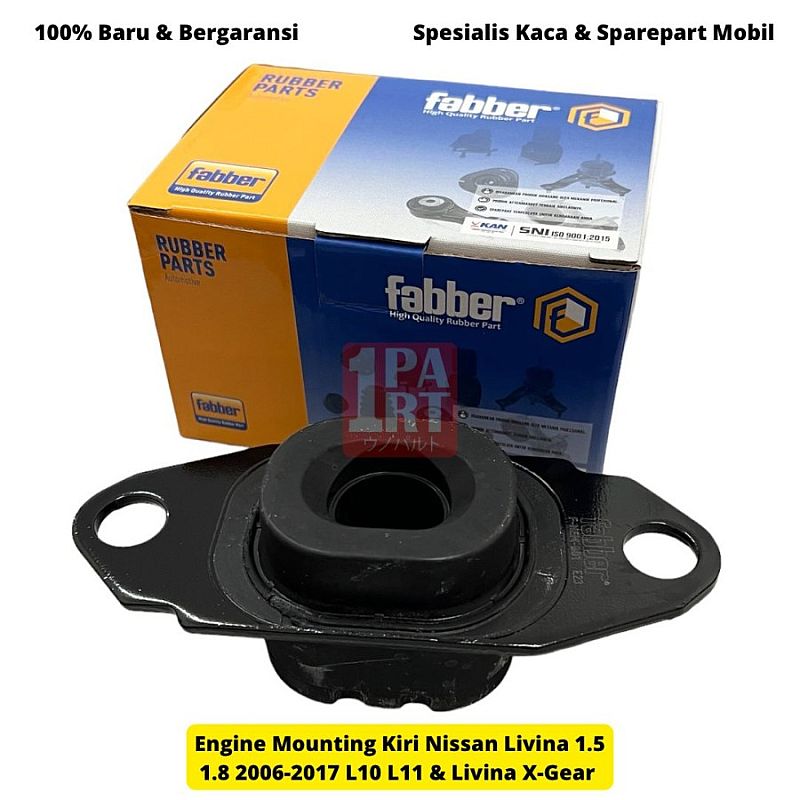 Engine Mounting Depan Kiri AT MT Fabber Nissan Livina 1.5 1.8 07-18 L10 L11 / Juke / Evalia SNI KAN DOT 11220-ED000 11220ED000 - foto 3
