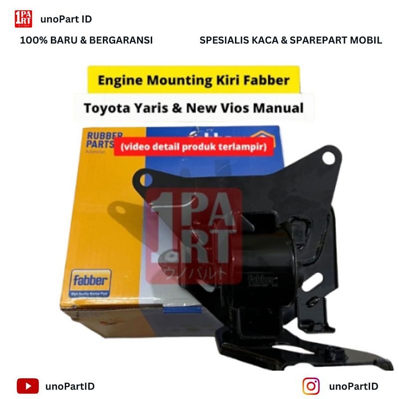 Engine Mounting Fabber Kiri MT Toyota Yaris / New Vios Manual SNI & KAN 12372-0M050 - foto 2