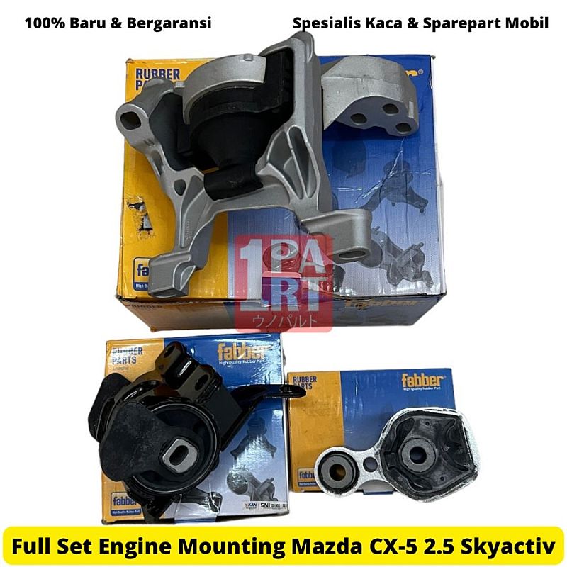 Engine Mounting Full Set Fabber Mazda CX5 Skyactiv 12-17 KE 2.5cc unoPart SNI KAN OEM