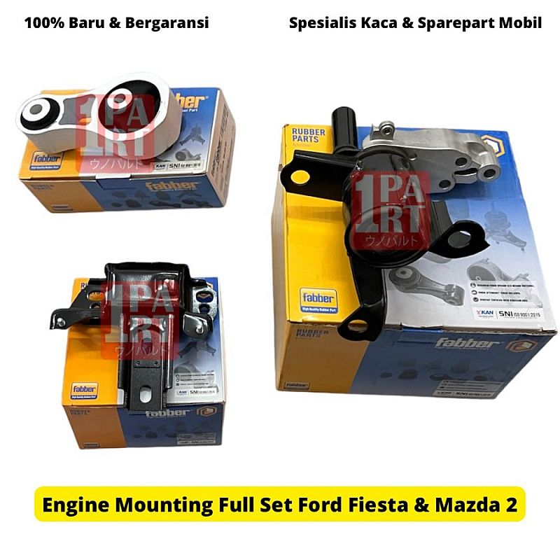 Engine Mounting Full Set Kiri Kanan Belakang Ford Fiesta 2008-2017