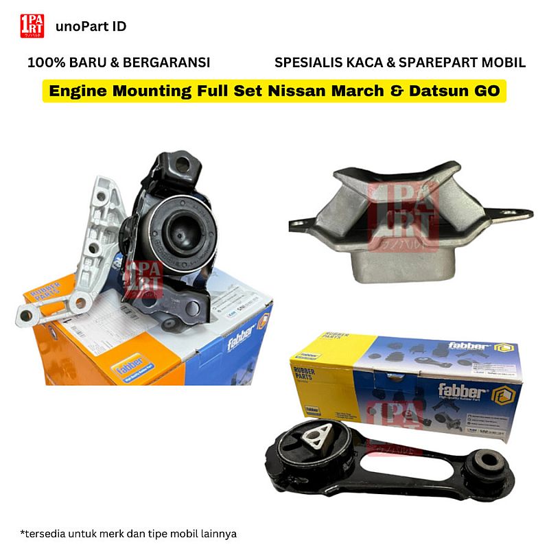 Engine Mounting Full Set Kiri Kanan Belakang Nissan March Datsun Go - foto 3
