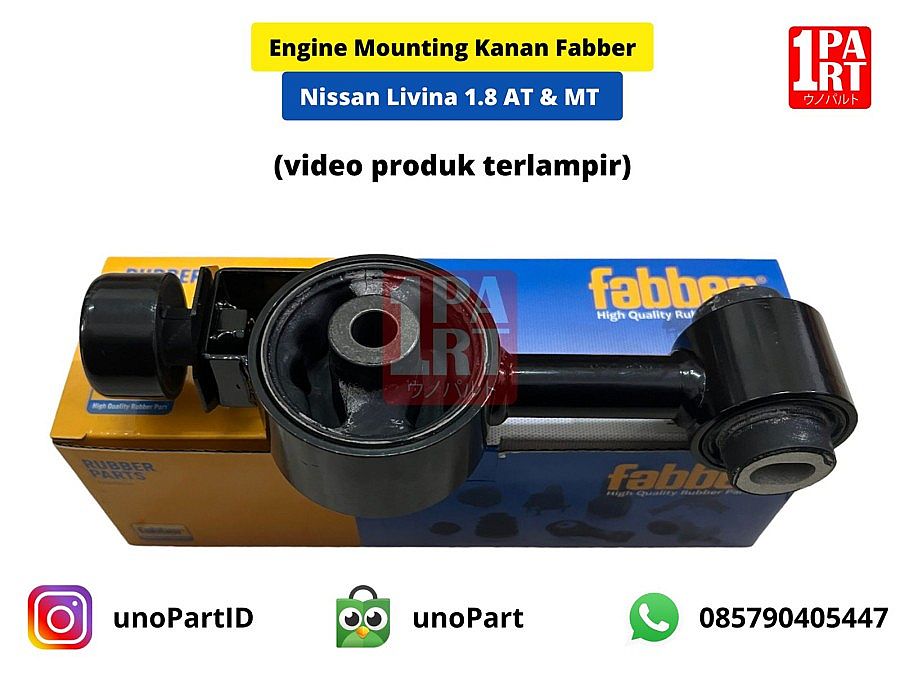 Engine Mounting Kanan Atas Rod Fabber Nissan Livina 1.8 07-18 L10 L11 / Latio AT MT SNI KAN OEM 11350-ED800 11350ED800