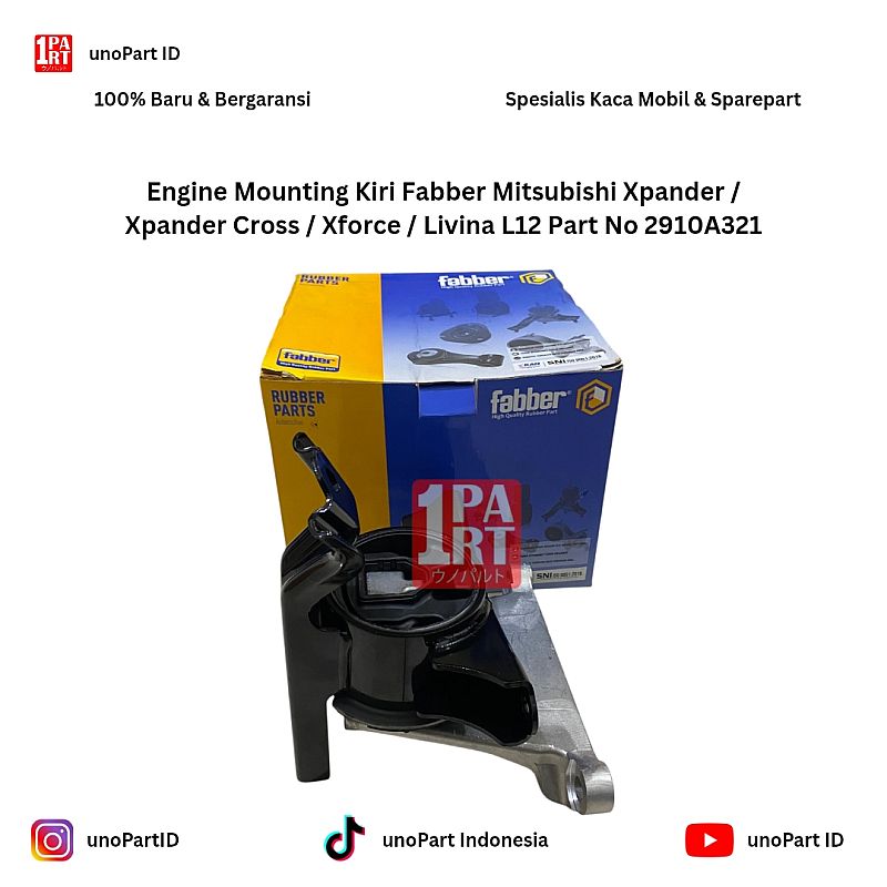 Engine Mounting Kiri Manual Fabber Mitsubishi Xpander / Xpander Cross / Xforce / Livina L12 Part No 2910A321 by unoPart ID
