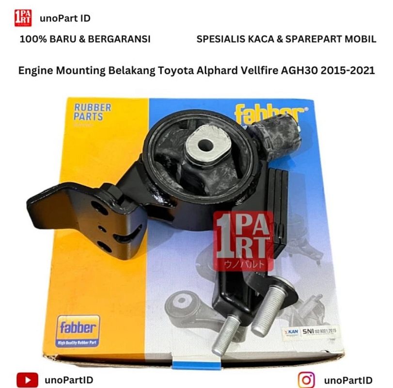 Engine Mounting Pangkon Mesin Belakang Fabber Toyota Alphard Vellfire AGH30 GGH30 ANH30 15-22 SNI KAN OEM 12371-36150 / 1237136150 - foto 6