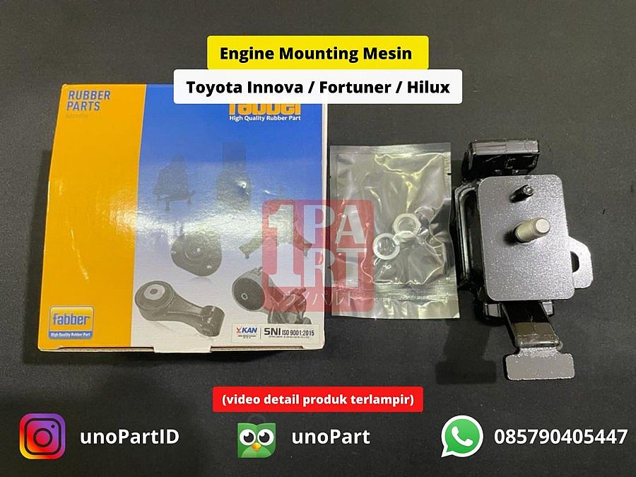 Engine Mounting Pangkon Mesin Fabber Toyota Innova / Fortuner / Hilux Diesel 2004-2015 SNI KAN OEM 12361-0L030 12361-0L030