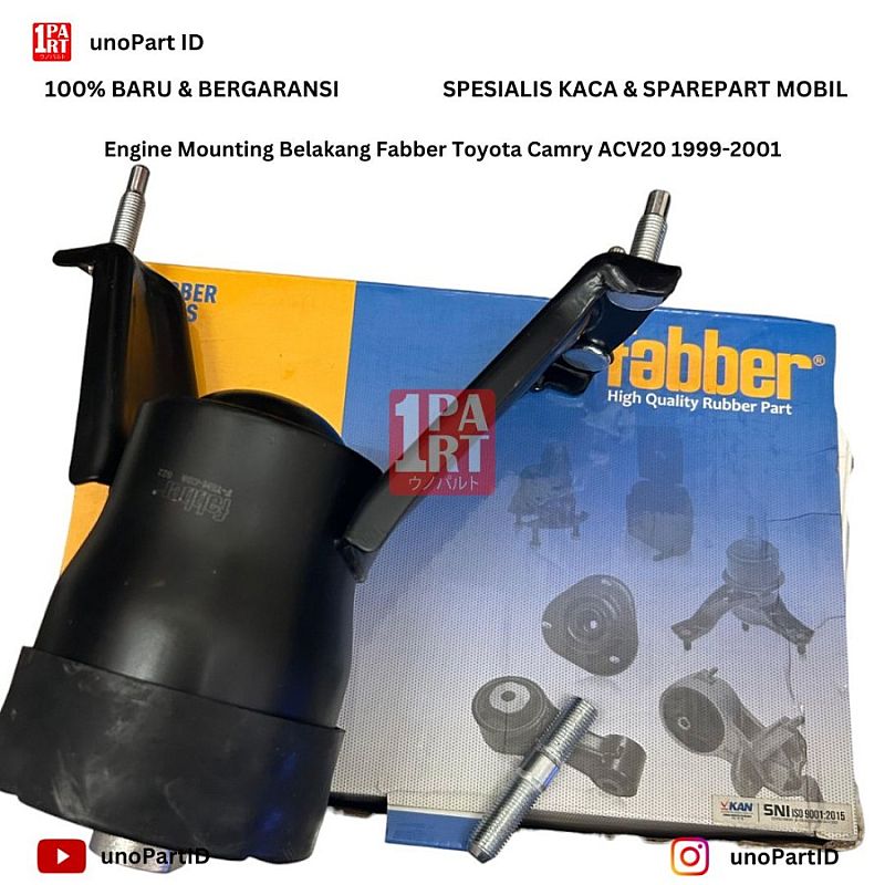 Engine Mounting Pangkon Mesin Insulator Belakang Fabber Toyota Camry 1996-2001 XV20 SXV20 SNI KAN OEM 12371-74301 1237174301 - foto 8