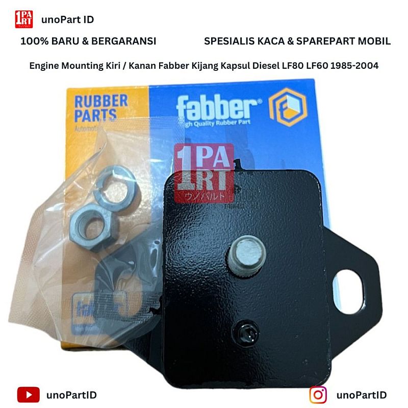 Engine Mounting Pangkon Mesin Kiri atau Kanan Fabber Toyota Kijang Kapsul Diesel 2L 85-05 LF80 LF60 SNI KAN OEM 12361-54111 1236154111 - foto 4