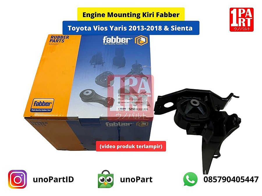 Engine Mounting Pangkon Mesin Kiri Fabber Toyota Vios Yaris 13-ON 2NZ Dual VVTi / Sienta 16-ON AT SNI KAN OEM 12372-0Y060 123720Y060