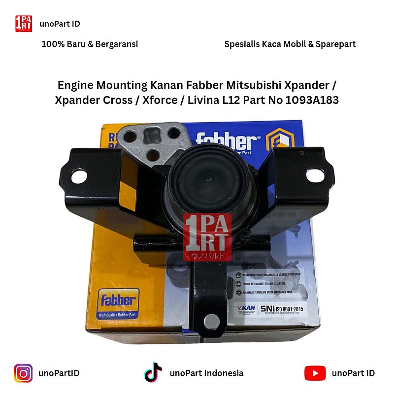 Engine Mounting Pangkon Pegangan Dudukan Mesin Kanan RH Fabber Mitsubishi Xpander 2017-Ke Atas / Xpander Cross 2019-Ke Atas  / Livina Livinder L12 2019-Ke Atas / Xforce X-Force 2023-Ke Atas AT Matic M