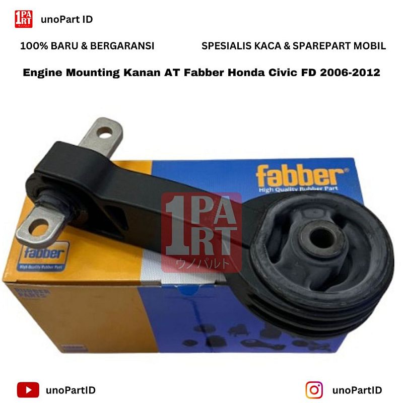 Engine Mounting Pangkon Pegangan Mesin Insulator Kanan Matic Fabber Honda Civic FD1 FD 1.8  Batman 2006-2012 SNI KAN OEM 50880-SNA-A81