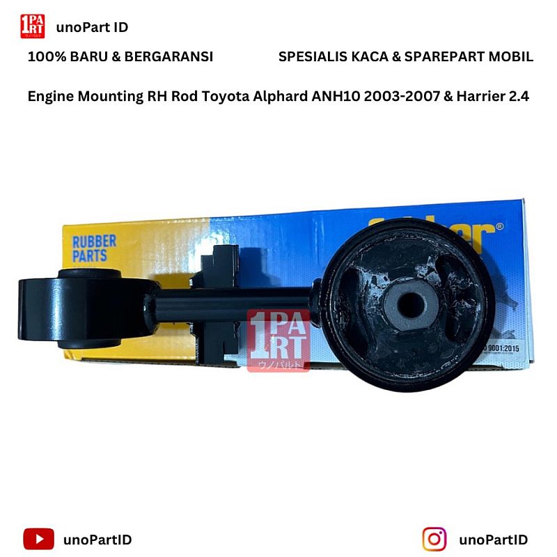 Engine Mounting Pangkon Pegangan Mesin Insulator Kanan Rod Fabber Toyota Alphard 02-07 MNH10 ANH10 Gen1 02-07 / Harrier 04-12 ACU30 2.4 SNI KAN OEM 12363-28010 12363-28050 - foto 2
