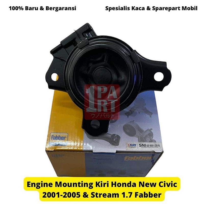 Engine Mounting Pangkon Pegangan Mesin Insulator Kiri Fabber Honda Civic VTI 2001-2005 / Stream 1.7 SNI KAN OEM 50821-S5A-A08 50820-S5A-A08 - foto 3