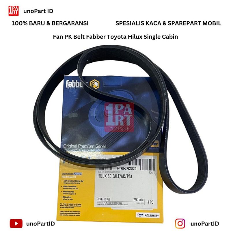 Fan Belt Tali Kipas Toyota Hilux Single Cabin Alt AC PS 7PK 1870 7PK1870