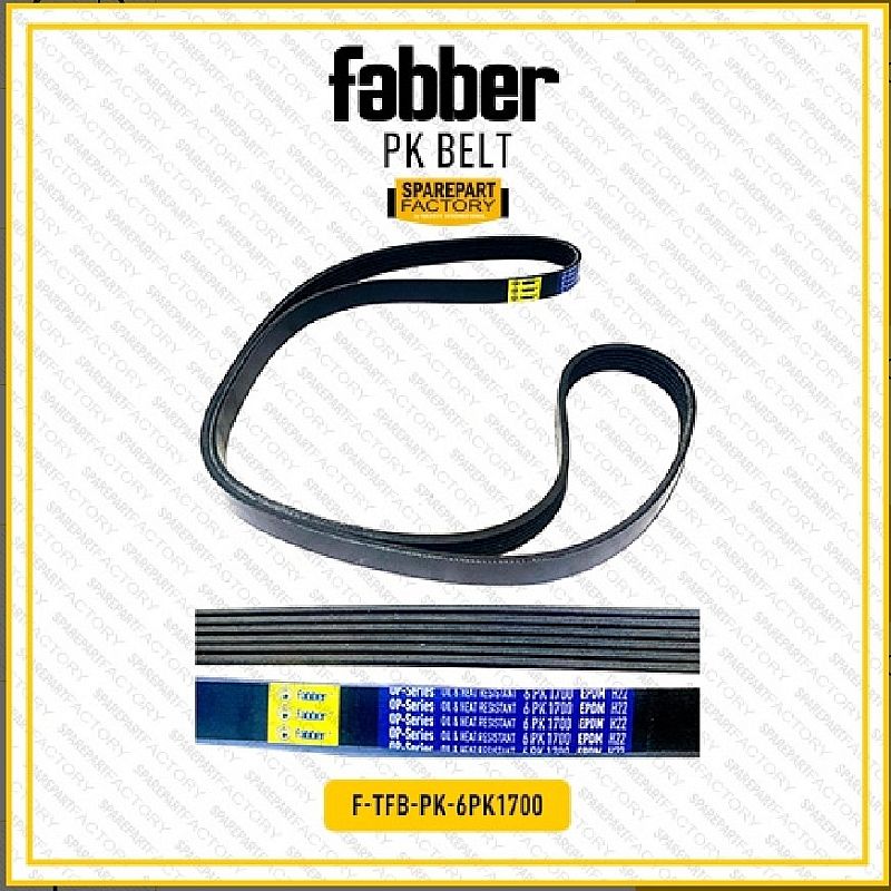 Fan Belt V-Belt AC Alt PS Fabber Toyota New Altis 2.0 07-13 6PK 1700 - foto 3