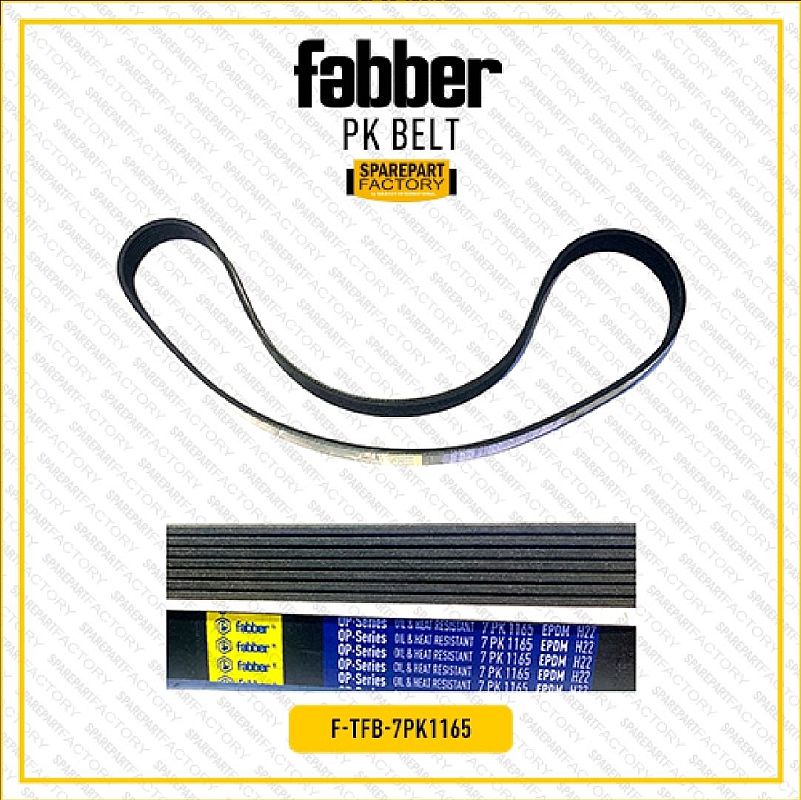 Fan Belt V-Belt PK Belt Alternator AC Power Steering Fabber Nissan March 1.2 K13 / Datsun Go SNI KAN OEM 11720-1HC1A 117201HC1A 7PK1165 7PK 1165