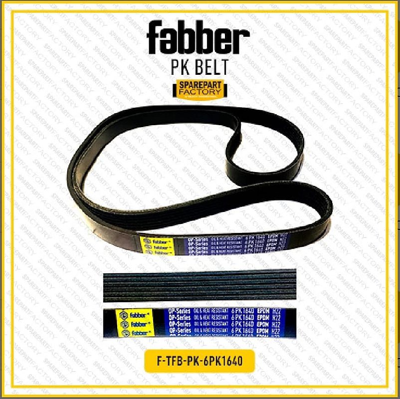 Fan PK Belt V-Belt AC Toyota Rush Daihatsu Terios Konde Gen1 EPS 2006-2017 All New Avanza Veloz 1.5 Gen2 1500 cc 1.5cc 1500cc Fabber 6PK 1640 6PK1640 - foto 4