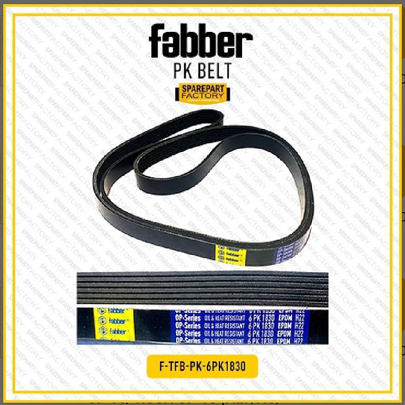 Fan PK Belt V-Belt Alt Alternator AC Power Steering PS Toyota Avanza Old Gen1 All New Avanza Veloz Gen2 2007-2015 Rush Terios Konde 2006-2017 Gen1 Fabber 6PK 1830 6PK1830 - foto 3