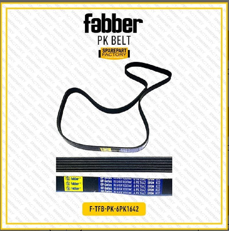 Fan PK Belt V-Belt Alt Alternator Power Steering PS Toyota All New Avanza Veloz 2011-2015 Gen2 Fabber 6PK 1642 6PK1642 - foto 5