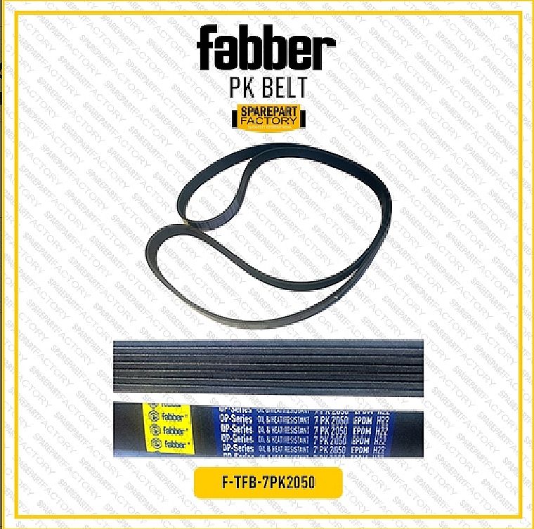 Fan PK Belt V-Belt Tali Kipas Alternator AC Power Steering Fabber Toyota New Fortuner VRZ 2.4 2.8 / Hilux Revo / Hilux Hi-Lux Hi Lux Diesel Single Cabin 2019-Ke Atas / Innova Reborn 2.4 / Hilux Rangga