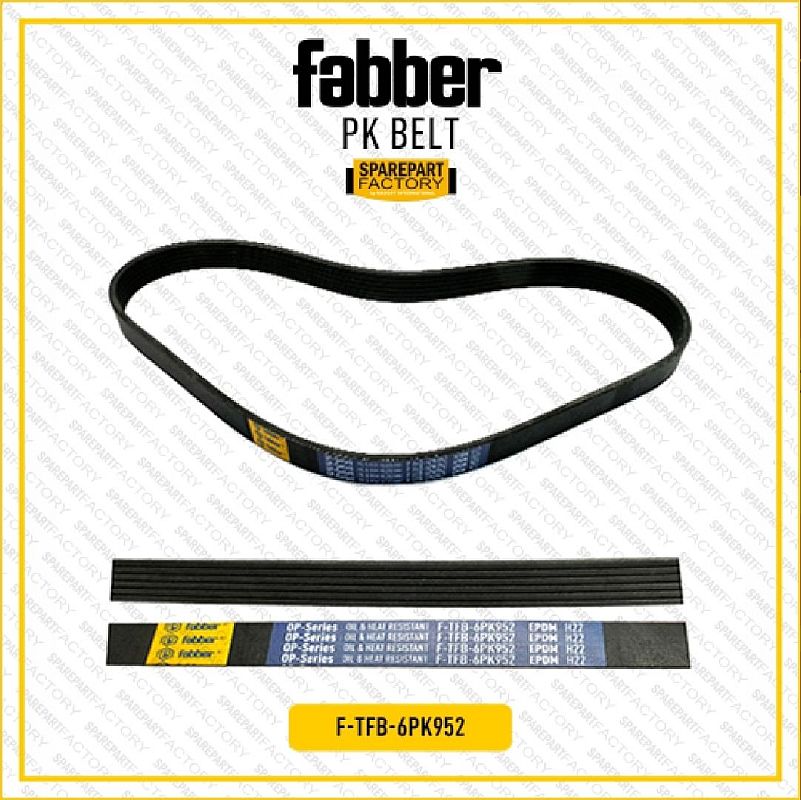 Fan Van PK Belt V-Belt Tali Kipas AC Alternator Mazda 2 Skyactiv 2014-Ke Atas Fabber 6PK 1840 6PK952