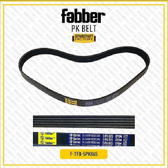 Fan Van V PK Belt VBelt Fanbelt Vanbelt Corolla Twincam 1.3 87-92(AC)/Land Cruiser Prado 120 2.7 03-08 (ALT) / Toyota, Lancer CB5/ EVO 3 5PK865