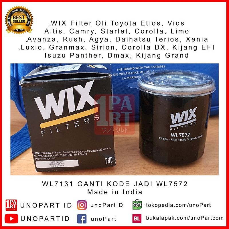 Filter Oli Wix Daihatsu Xenia Terios Granmax Luxio Ayla Sirion WL7131 - foto 5