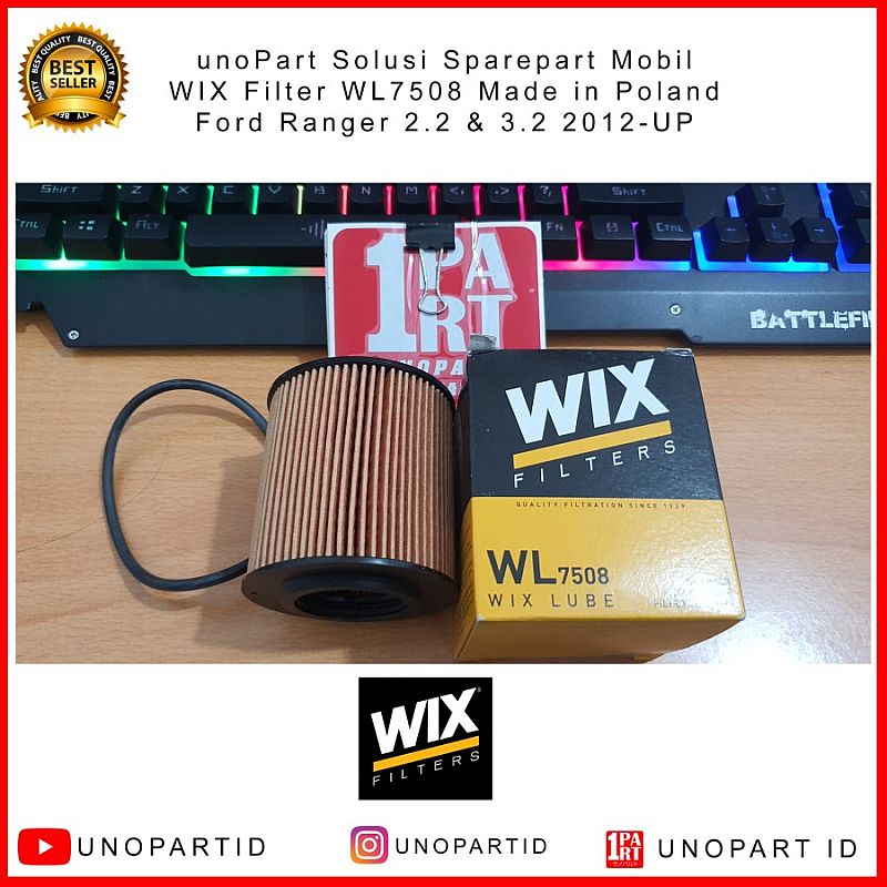 Filter Oli Wix Ford Ranger 2.2 / 3.2 2012-UP BB3Q-6744BA WL7508 Poland